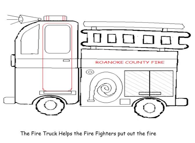 The fire truck helps the Fire Fighters put out the fire