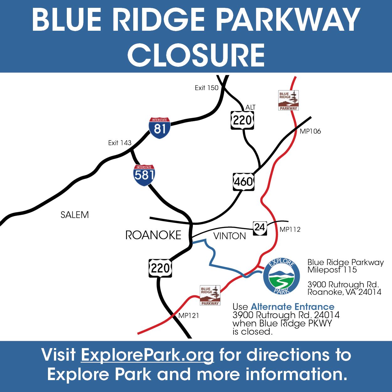 Blue Ridge Parkway Closure 10-4-24