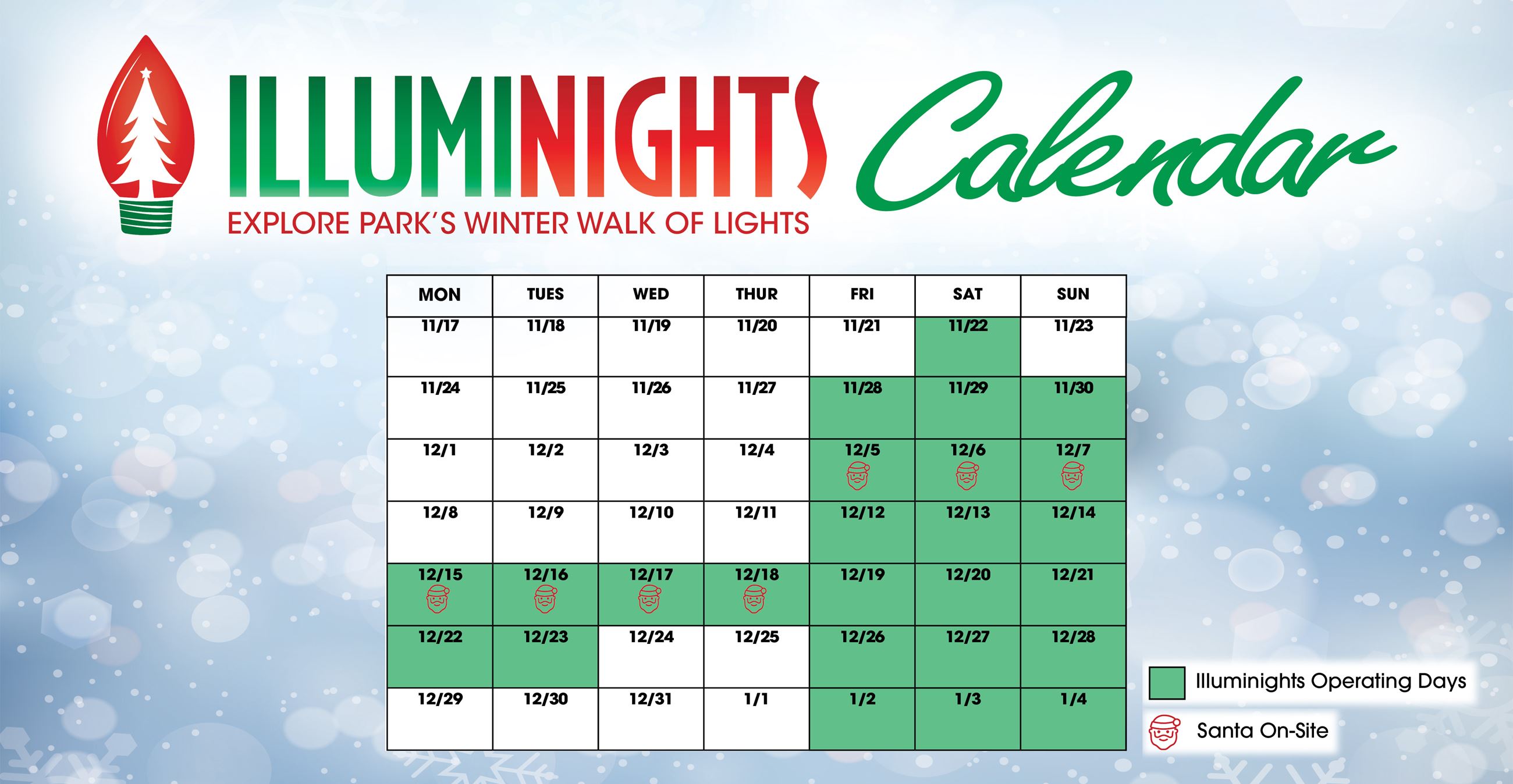 Illuminights calendar